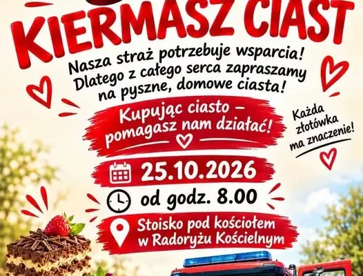 Słodki kiermasz ciast w Radoryżu Kościelnym – wsparcie dla OSP Krzywda