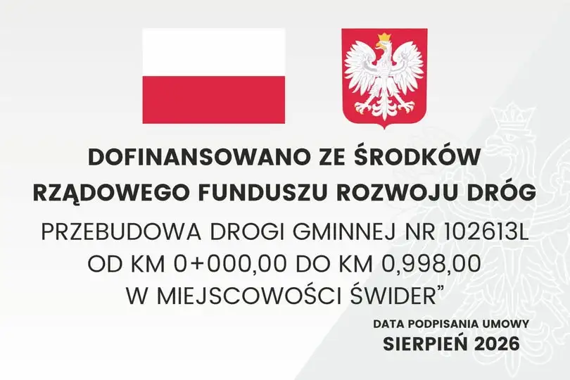 Świder: droga gminna przejdzie gruntowną przebudowę za ponad 555 tys. zł
