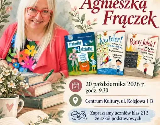 Spotkanie autorskie z Agnieszką Frączek w Krzywdzie