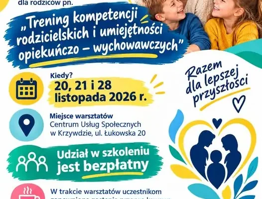 Bezpłatne warsztaty dla rodziców w Krzywdzie – ruszają zapisy