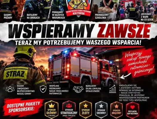 OSP Krzywda szuka sponsorów na nowy wóz ratowniczo-gaśniczy