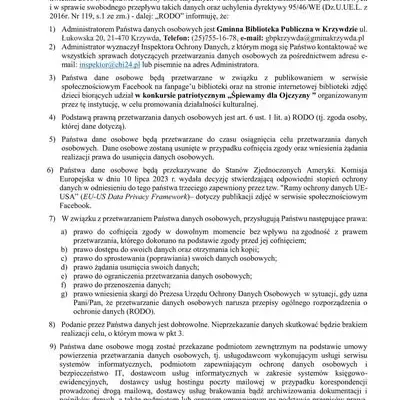 Gminny Konkurs Piosenki Patriotycznej w Krzywdzie – zapisy do 13 listopada