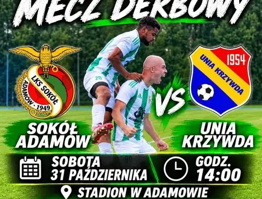 Derby regionu w Adamowie: Sokół podejmie Unię Krzywda
